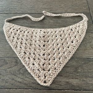 Beige Crochet Bandana